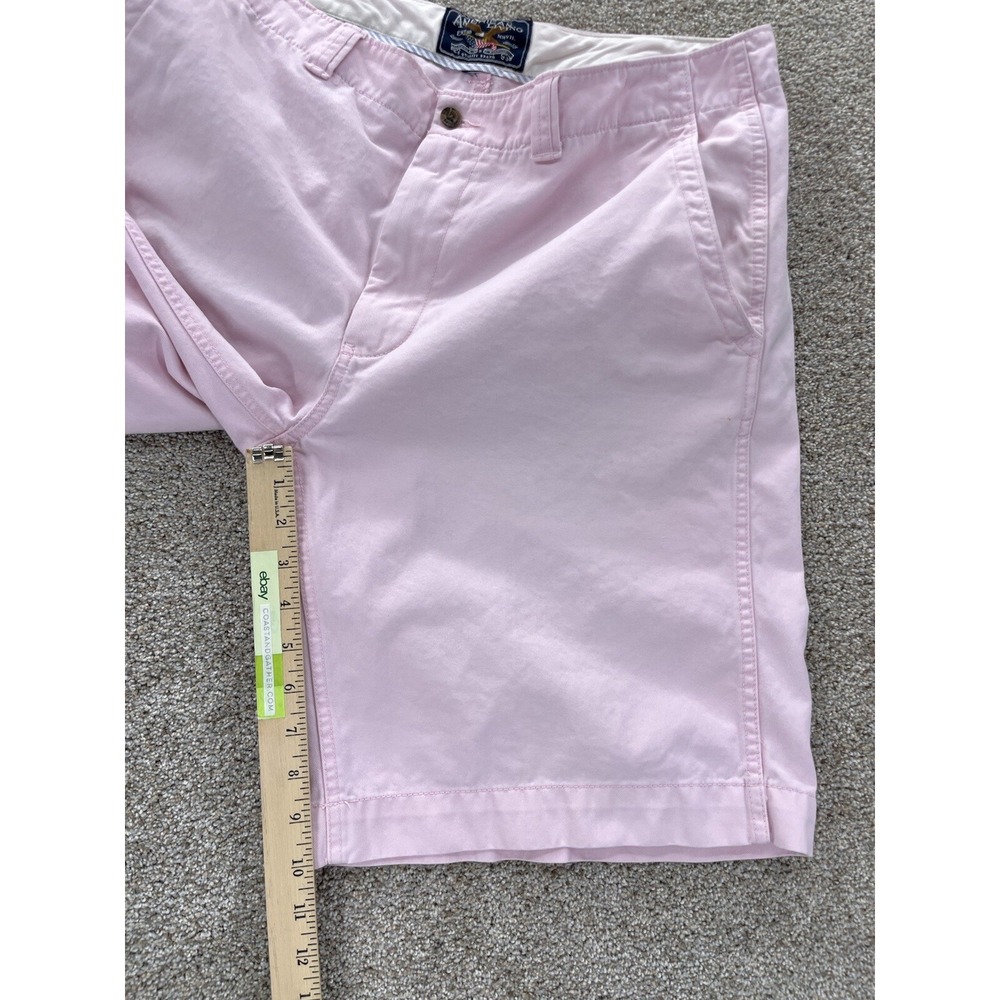 American Living Chino Short Mens 38x10 Pink Sand-Washed Cotton‎ Eagle Americana - Picture 8 of 10